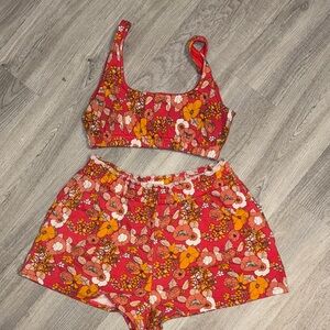 Sincerely Jules Floral Red and Yellow Pattern Set